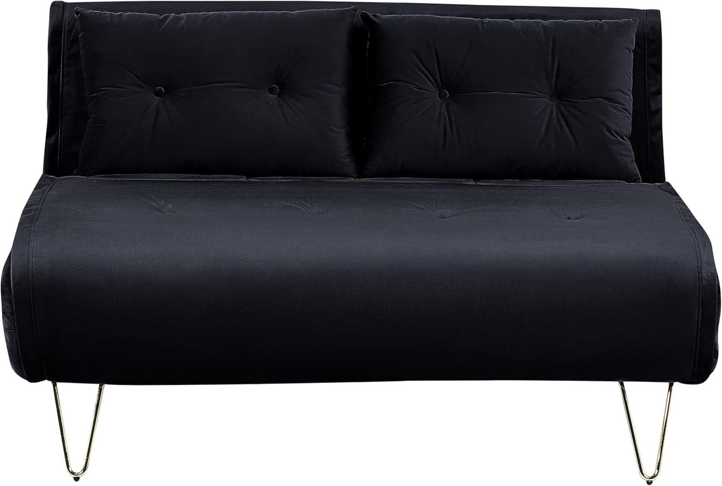 2 Sitzer Sofa VESTFOLD Schwarz Samtstoff Bild 1