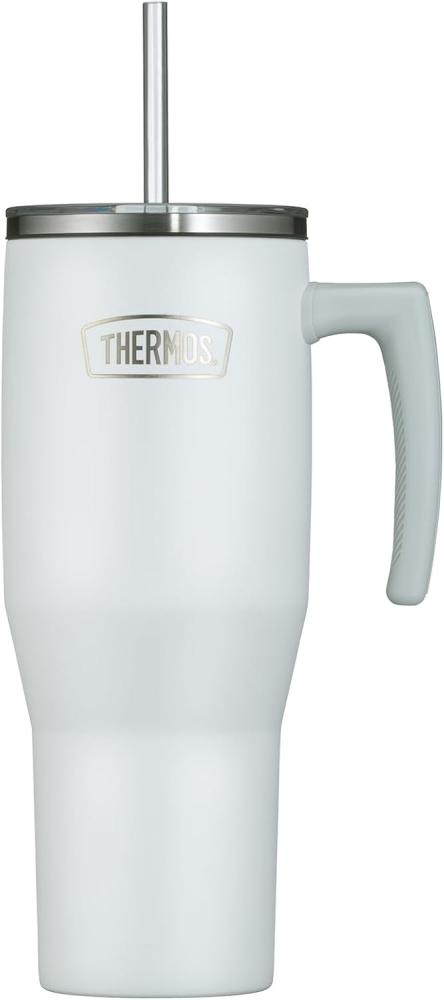 THERMOS Isolier-Trinkbecher mit Strohhalm white mat 1,1 Bild 1