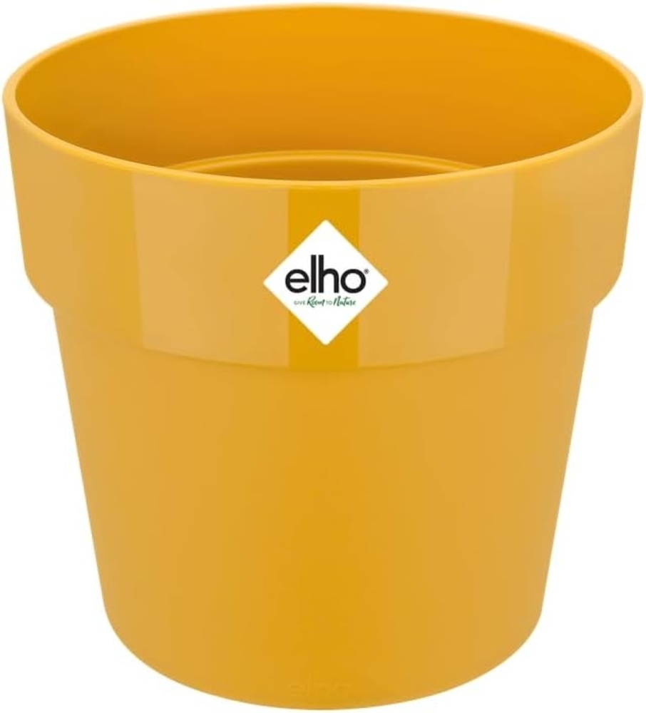 elho B.for Original Rund 22 - Blumentopf für Innen - Ø 22.0 x H 20.3 cm - Gelb/Ocker Bild 1