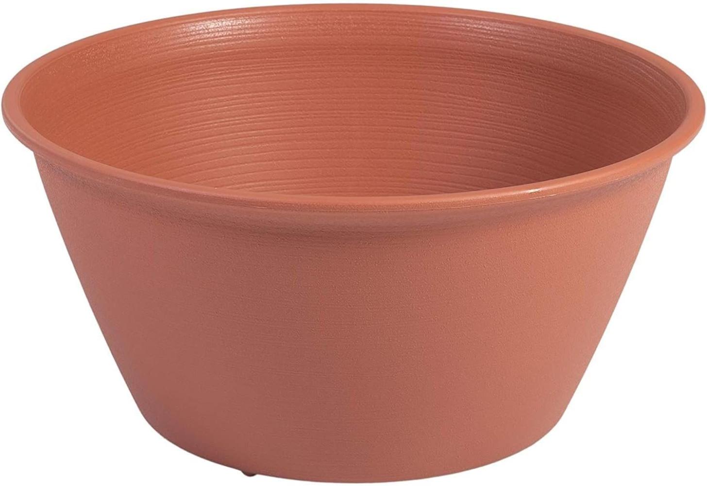 Iris Ohyama, Pflanzentopf, Runde Pflanzgefäße mit Wasserableitung/Speichersystem für die Gartenarbeit - Round Plant Pot 360, Braun Bild 1