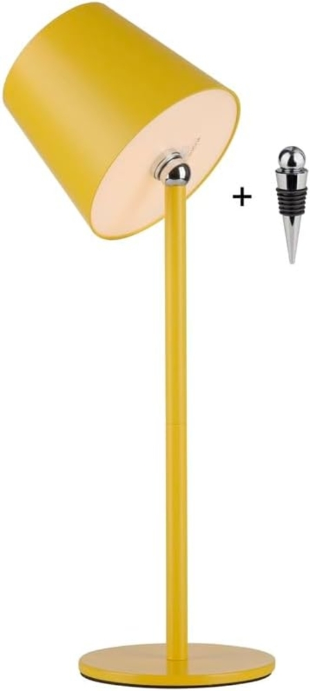 SellTec LED Tischleuchte LED Flaschenleuchte Tischlampe, dimmbar per Touch, Memoryfunktion, Flaschenverschluss, magnetisches Kugelgelenk, 1xLED-Board/2,50W/3000K, Flaschenverschluss Touchdimmer Akku USB aufladbar Bild 1