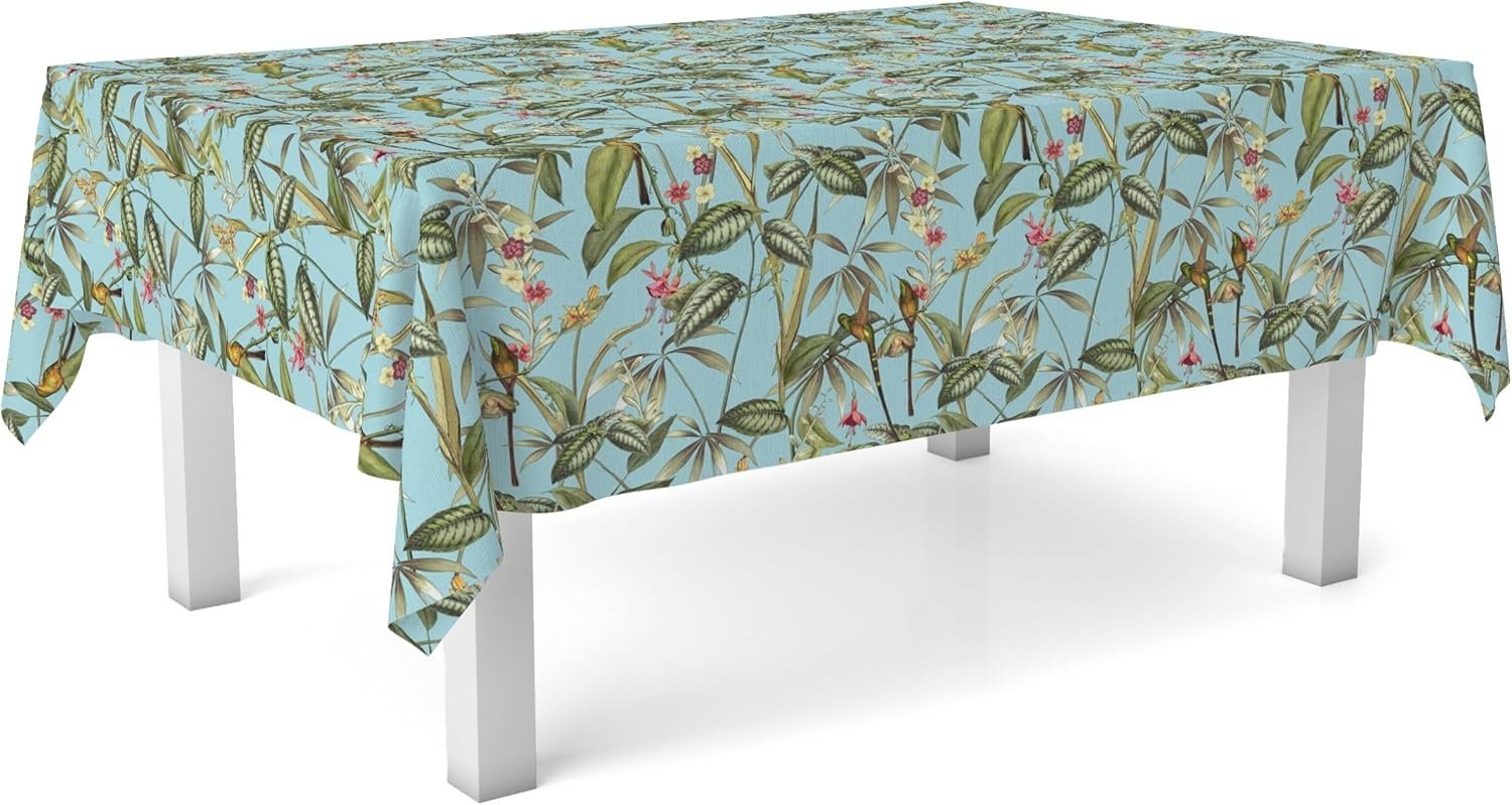 Tischdecke, Wachstuch, Amazonas, Blau, 250x140 cm Bild 1