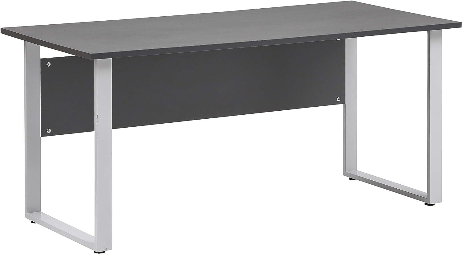 MÖBELPARTNER Schreibtisch Bürotisch Computertisch Anthrazit 73,2 x 160 x 65 cm Bild 1