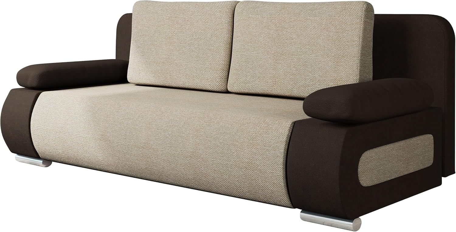 'Emma' Sofa, Polyurethan, Beige, 77 x 200 x 92 cm Bild 1