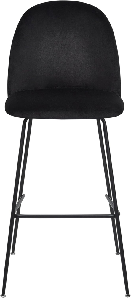 Set mit 2 Barstühlen ARCOLA Samtstoff Schwarz Bild 1