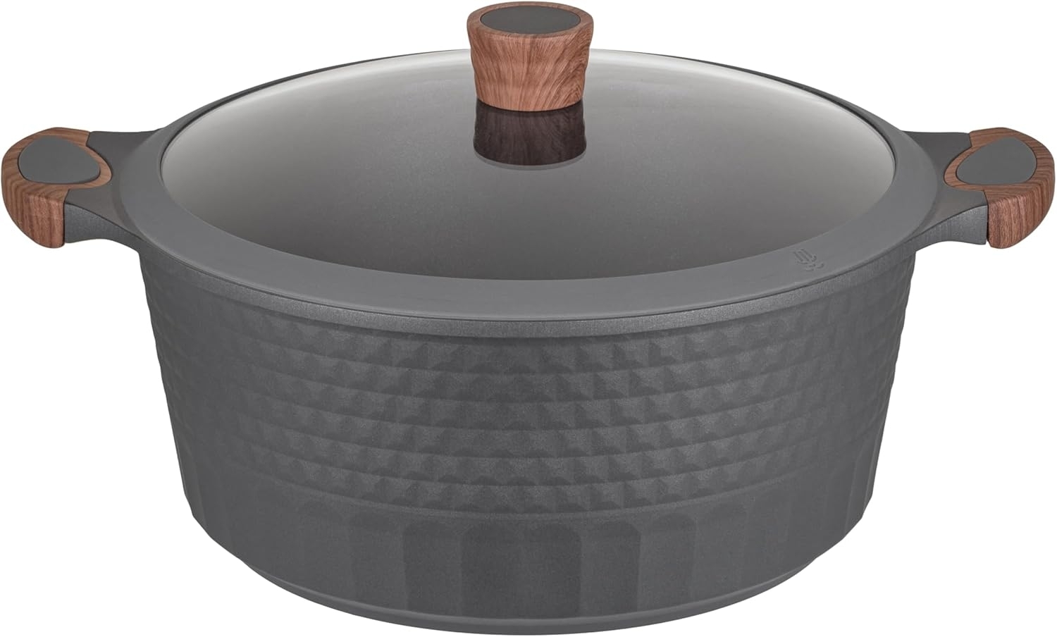 RESTO Kitchenware Kochtopf Capella, Schmortopf antihaftbeschichtet und spülmaschinenfest, Aluminiumguss (2-tlg), mit Glasdeckel und stoßdämpfendem Silikonrand, im Geschenkkarton Bild 1