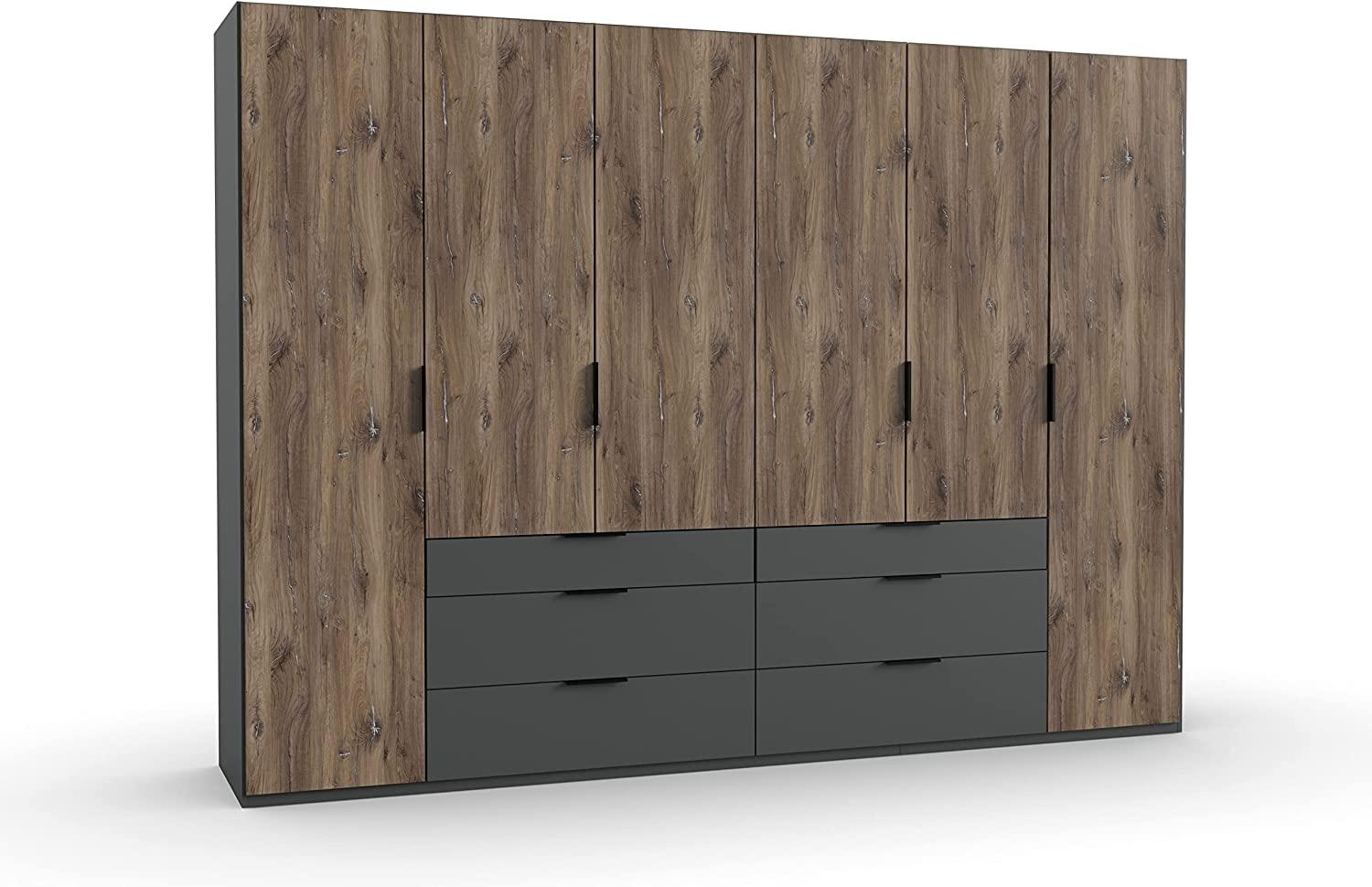 Kleiderschrank >Winnipeg< (B/H/T: 300x216x58 cm) in Graphit - 300x216x58 (BxHxT) Bild 1