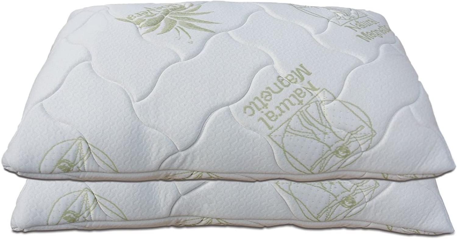 Baldiflex Paar Kissen aus Memory Foam Bögen, Größe 72 x 42 x 12 cm, Aloe Vera, Bianco, 40x70x12 Bild 1