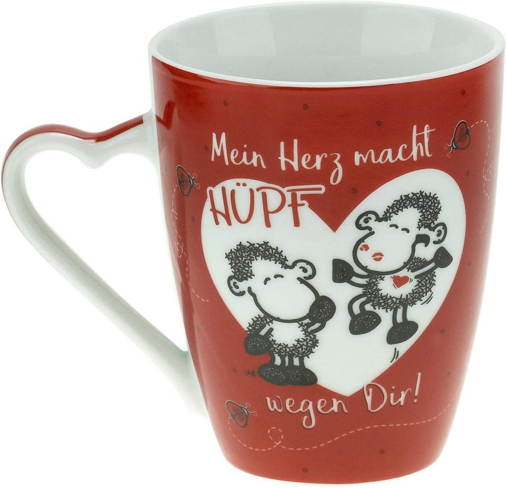 Tasse mit Herz-Henkel Mein Herz macht Hpf Bild 1