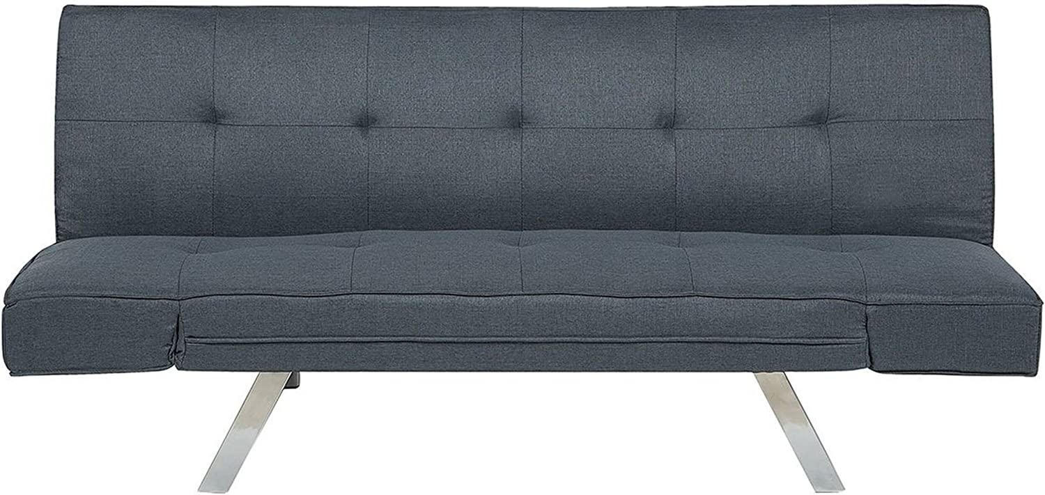 Schlafsofa 3-Sitzer Polsterbezug dunkelblau BRISTOL Bild 1