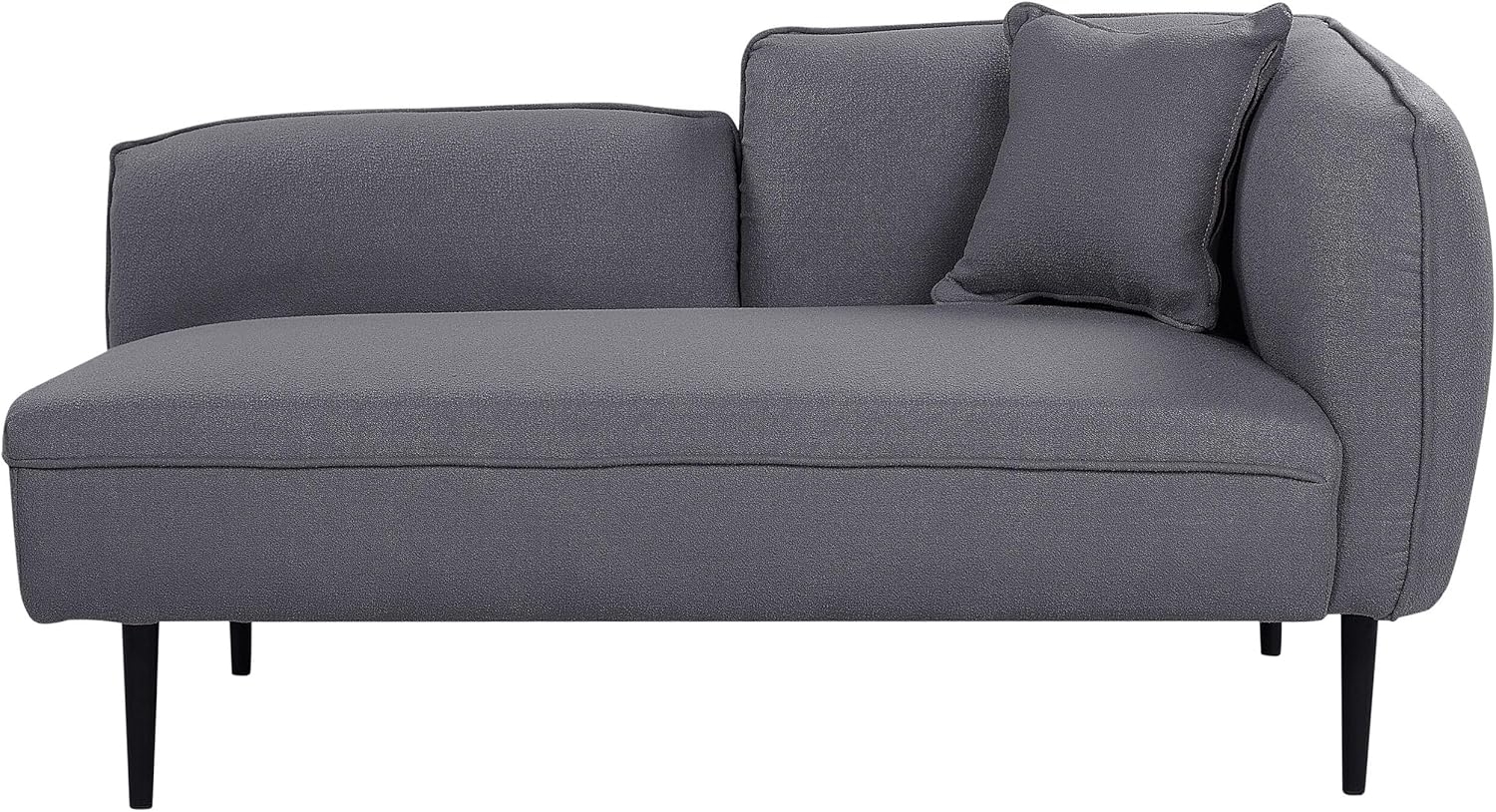 Chaiselongue Bouclé dunkelgrau rechtsseitig CHEVANNES Bild 1