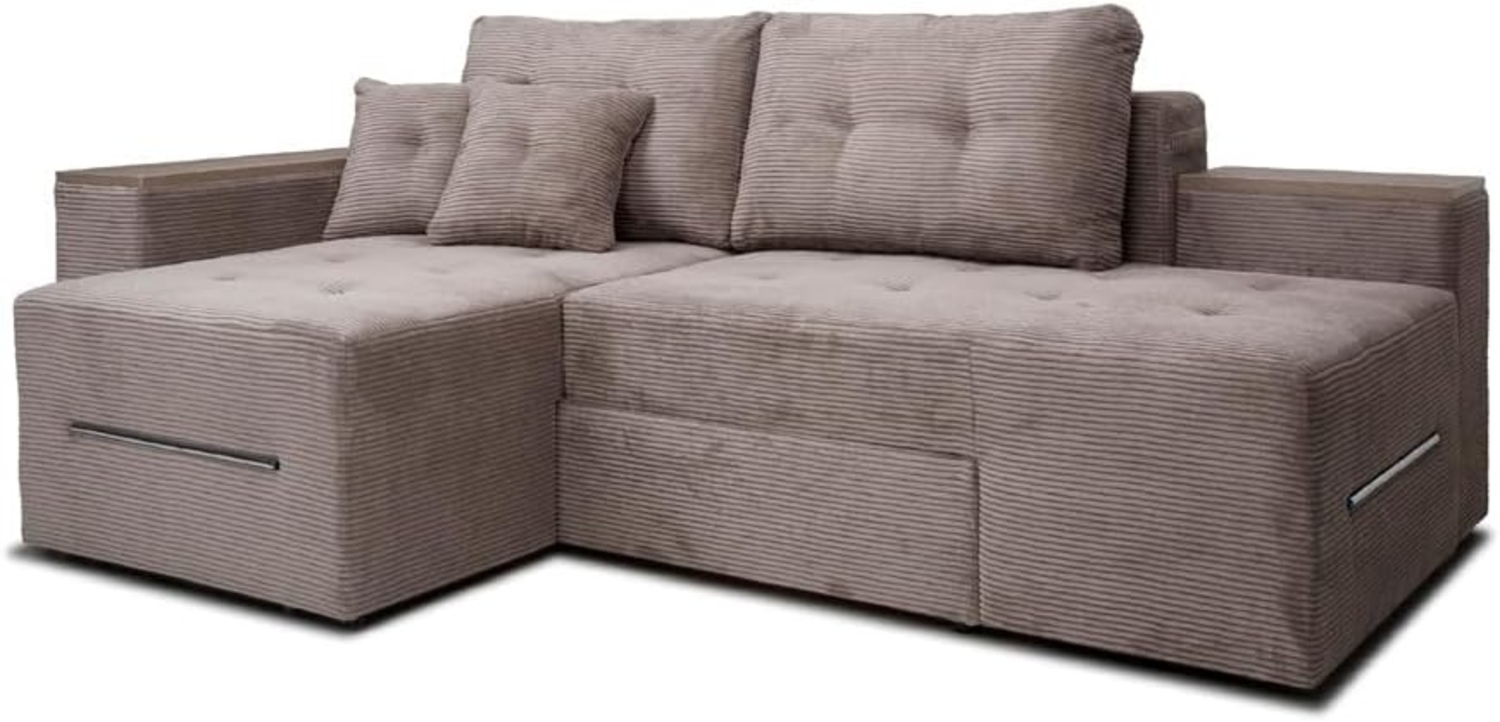 VitaliSpa® Ecksofa Ecksofa, Beige, 240 x 160 cm mit Schlaffunktion Bild 1