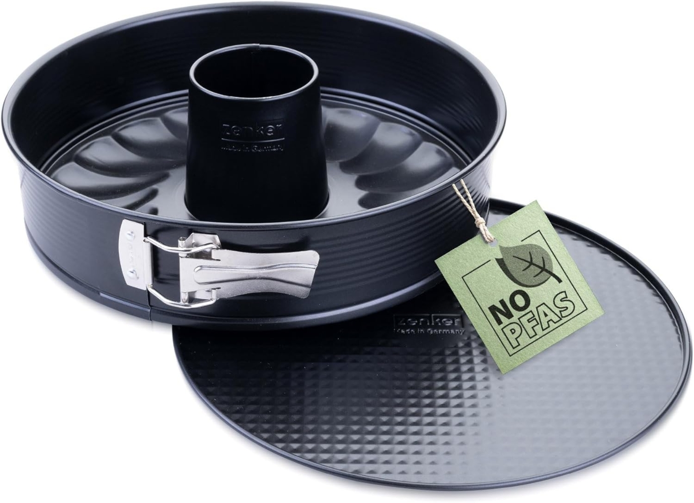 Zenker Springform mit Flach- und Rohrboden, Kuchenform, Backform Bild 1