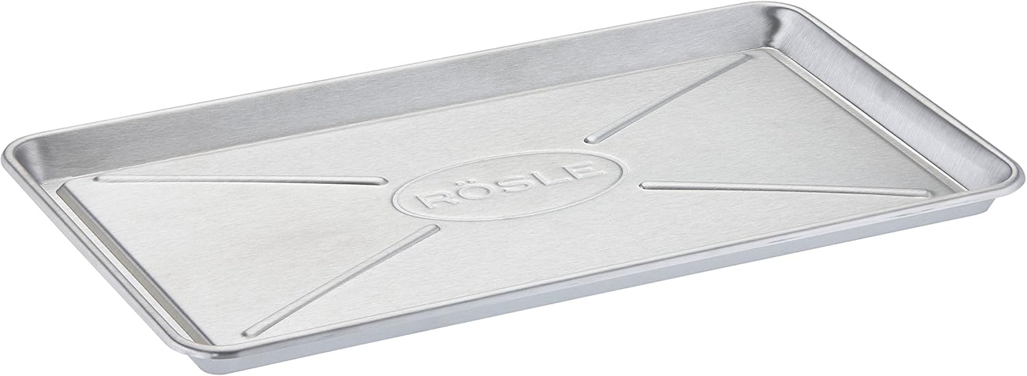 RÖSLE Barbecue Universalschale, Hochwertige Edelstahlschale zum Marinieren, Servieren oder als Tropfschale für Gas- und Kohlegrills, Edelstahl 18/10, Spülmaschinengeeignet, 36 x 20 x 2 cm Bild 1