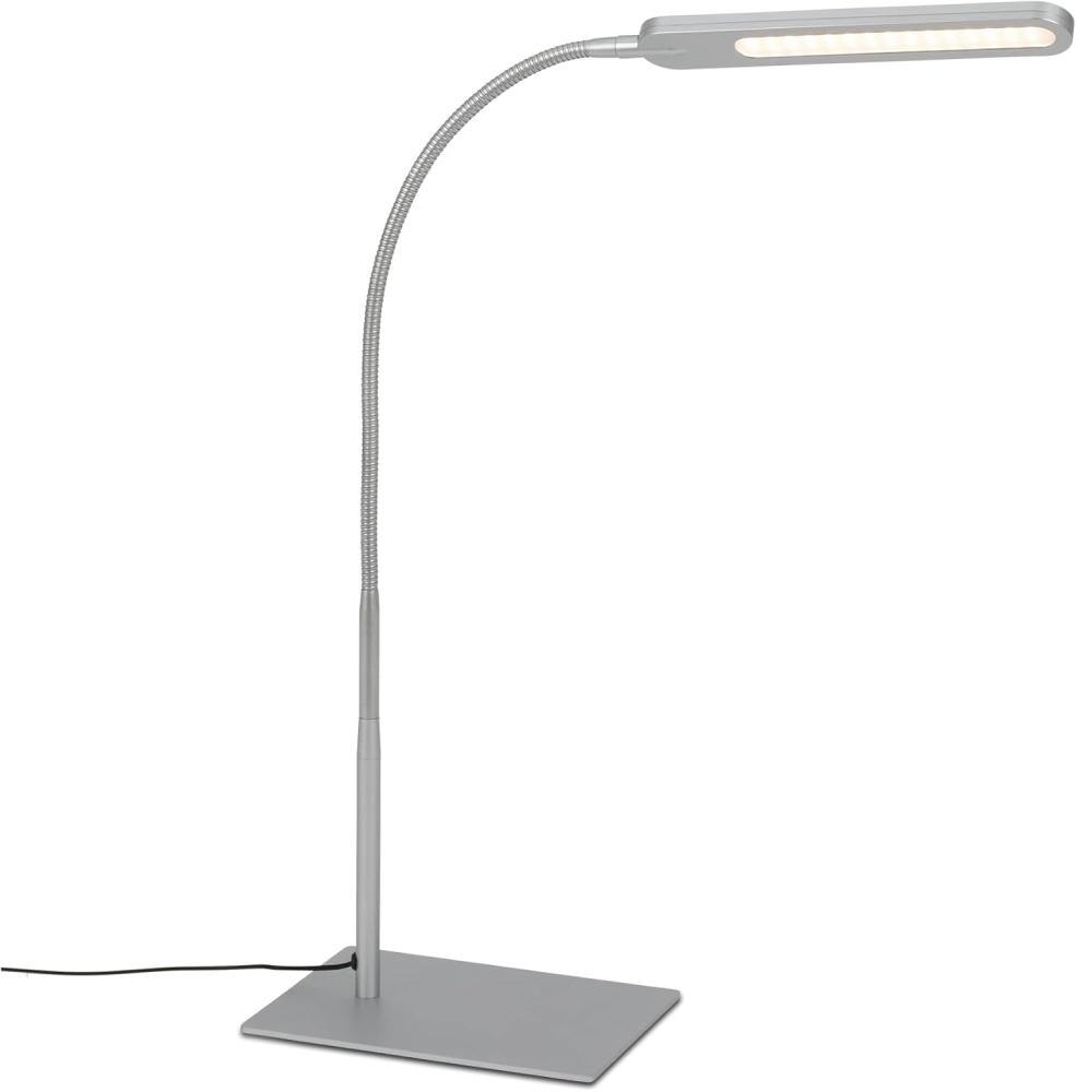 BRILONER - LED Schreibtischlampe mit Touch, in Stufen dimmbar, einstellbar in warmweiß und kaltweiß, Tischlampe, Lampe, Nachttischlampe, Tischleuchte, Deko, Bürolampe, 23x95 cm, Silberfarbig Bild 1