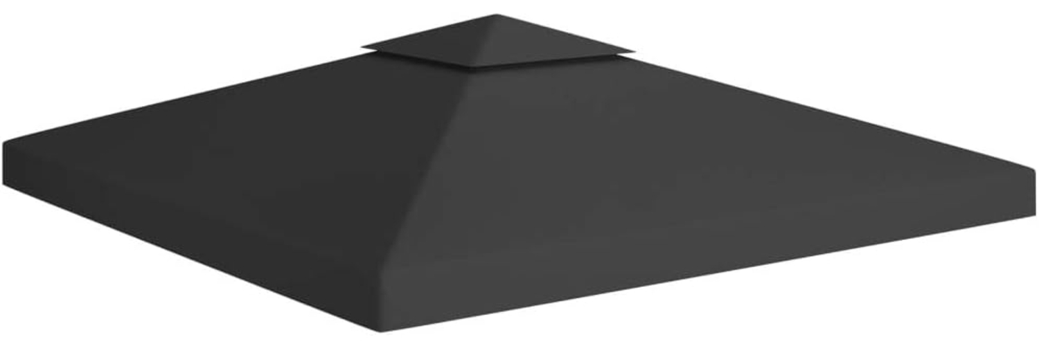 vidaXL Pavillon-Dachplane mit Kaminabzug 310 g/m² 3x3 m Schwarz 312072 Bild 1