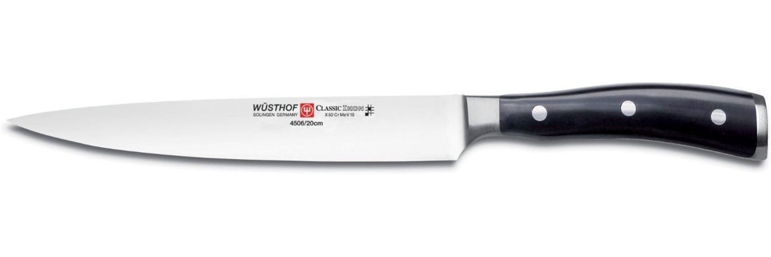 WÜSTHOF Classik Ikon Kochmesser, Edelstahl, Schwarz, 20 cm Bild 1