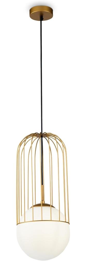 Maytoni Pendelleuchte Telford gold weiß 20cm Bild 1