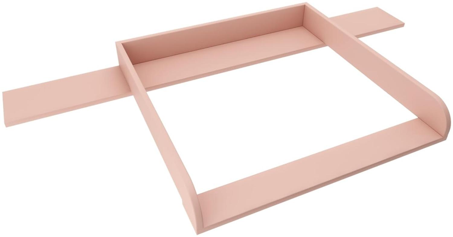 REGALIK Wickelaufsatz für Hemnes Kommode mit 8 Schubladen IKEA 78cm x 80cm - Abnehmbar Wickeltischaufsatz für Kommode in Rose - Abgeschlossen mit ABS Material 2mm mit Abgerundeten Frontplatten Bild 1