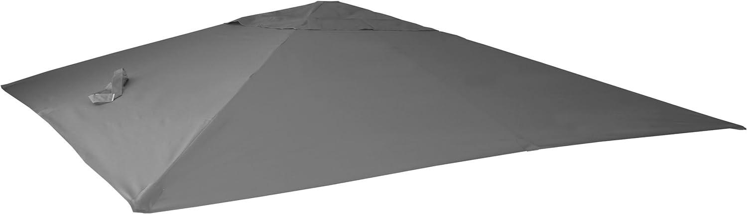 Ersatz-Bezug für Luxus-Ampelschirm HWC-A96, Sonnenschirmbezug, 3,5x3,5m (Ø4,95m) Polyester 4kg ~ anthrazit Bild 1