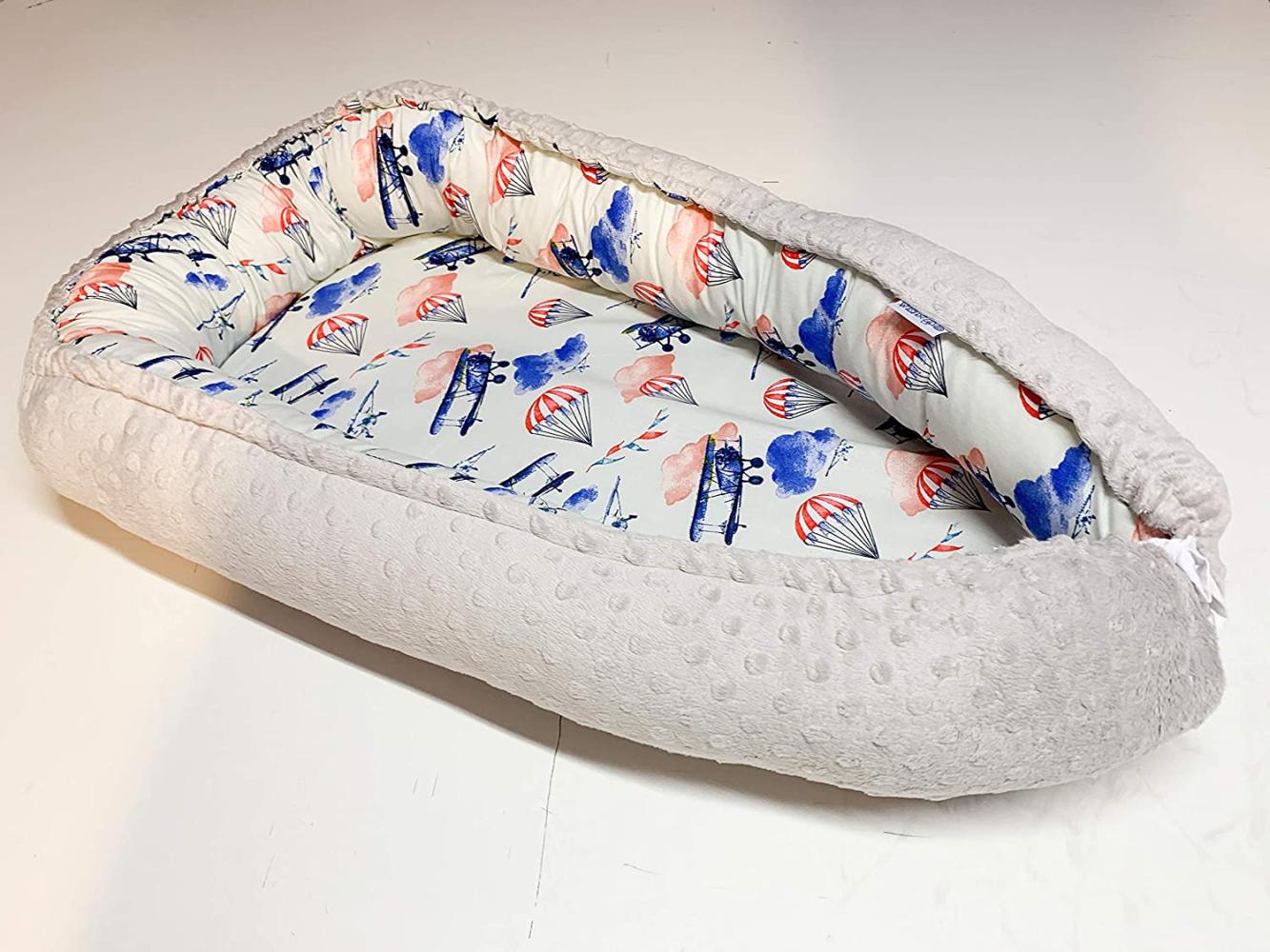 Multifunktionale Kuschelnest Babynest Kokon für Babys und Säuglinge, Nestchen, Reisebett, 100% Baumwolle, antiallergisch Bild 1