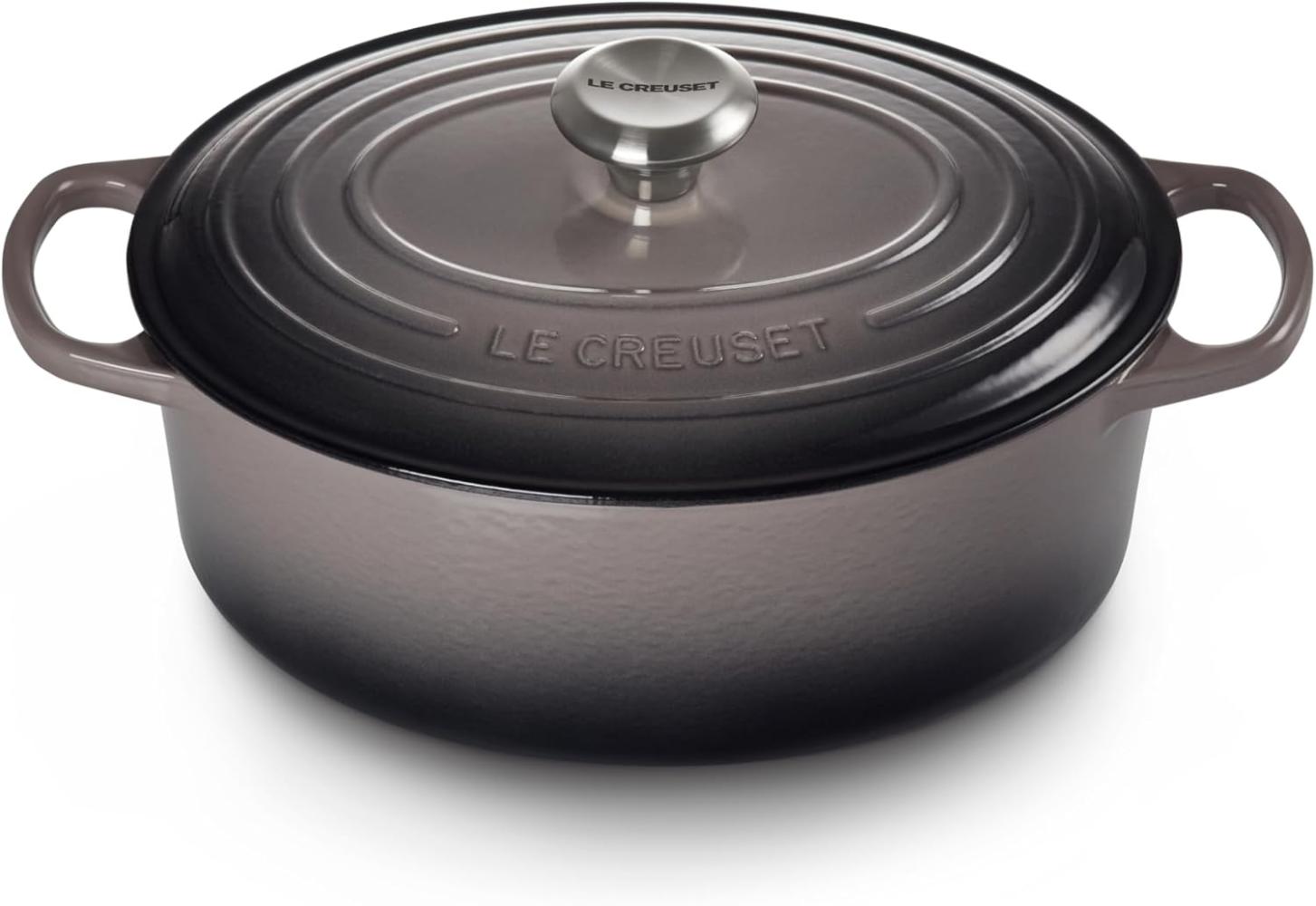 Le Creuset Signature Gusseisen-Bräter mit Deckel, Für alle Herdarten und Induktion geeignet, Rund, Flint, 29,0 cm, 4.7 Bild 1