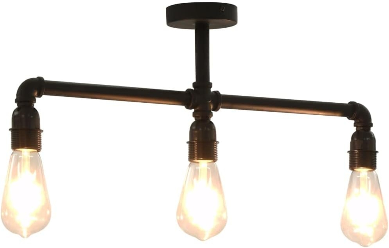 vidaXL Deckenleuchte Schwarz 3 x E27-Fassungen 281628 Bild 1