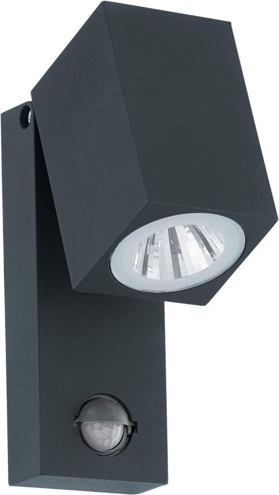 Eglo 96287 LED Outdoor Wandleuchte SAKEDA anthrazit L:7cm H:17cm T:10cm Sensor IP44 Bild 1