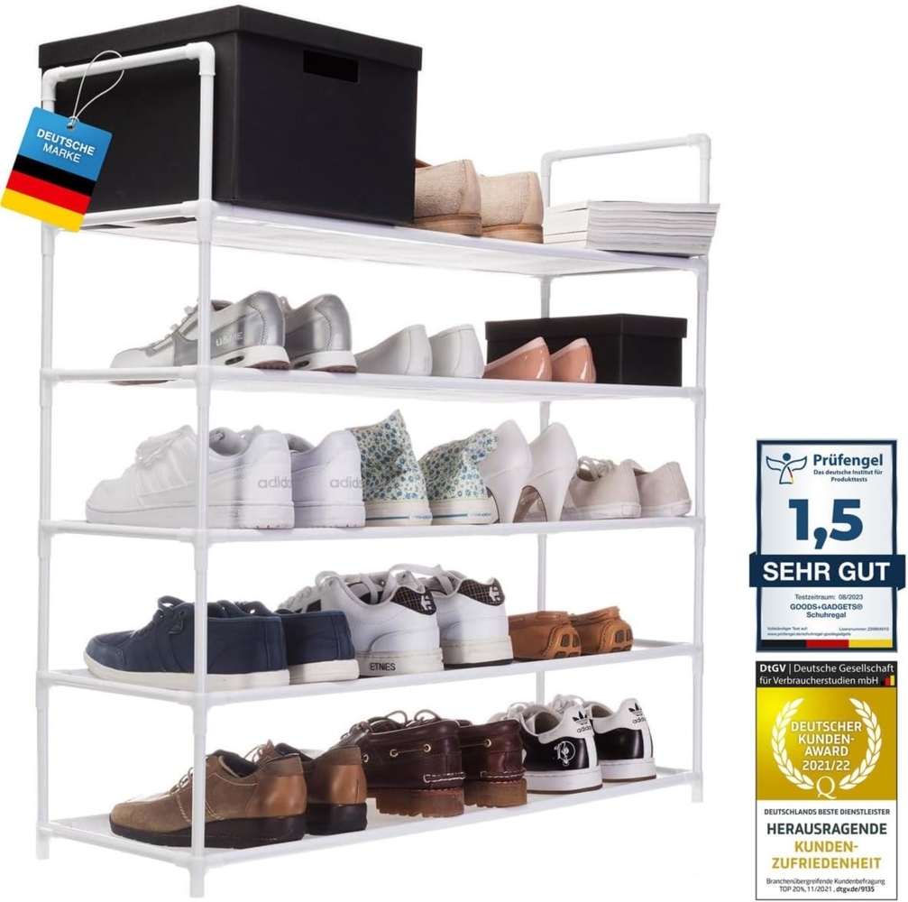 Goods+Gadgets Schuhregal Schuhablage Schuhschrank, 25 Paar Schuhe, XXL Schuhständer Regal Bild 1