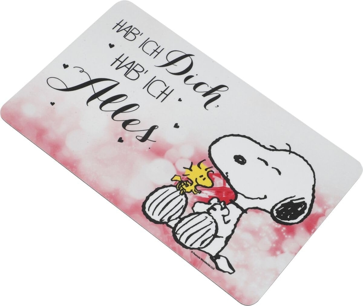United Labels® Frühstücksbrett The Peanuts Brettchen Snoopy – Hab ich Dich, hab ich Alles. Frühstücksbrettchen Schneidebrettchen aus Resopal, Resopal Bild 1