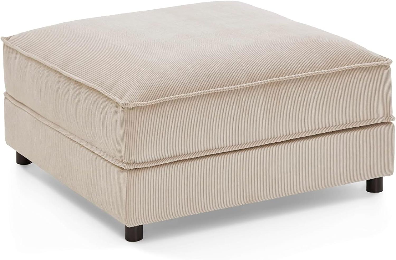 Atlantic Home Collection Polsterhocker-Modul Valan, Creme, Breite X Tiefe X Höhe: 85 x 85 x 41 cm Bild 1