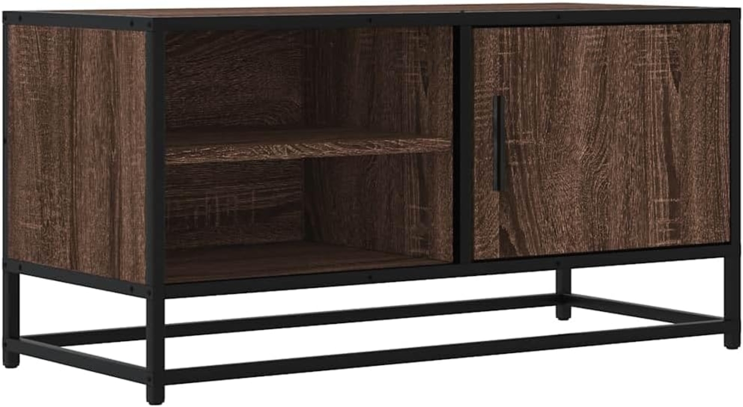 TV-Schrank Eichen-Optik 80x34,5x40 cm Holzwerkstoff und Metall Bild 1