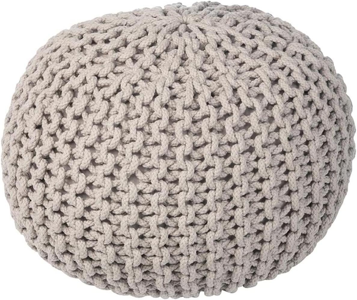 Kidsdepot 'Bundy' Sitzpuff Häkeloptik grau Bild 1