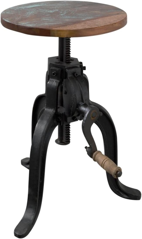 Massivmoebel24 Hocker (Hocker Altholz 35x35x45 mehrfarbig lackiert INDUSTRIAL #02), Hocker Altholz 35x35x45 mehrfarbig lackiert INDUSTRIAL #02 Bild 1