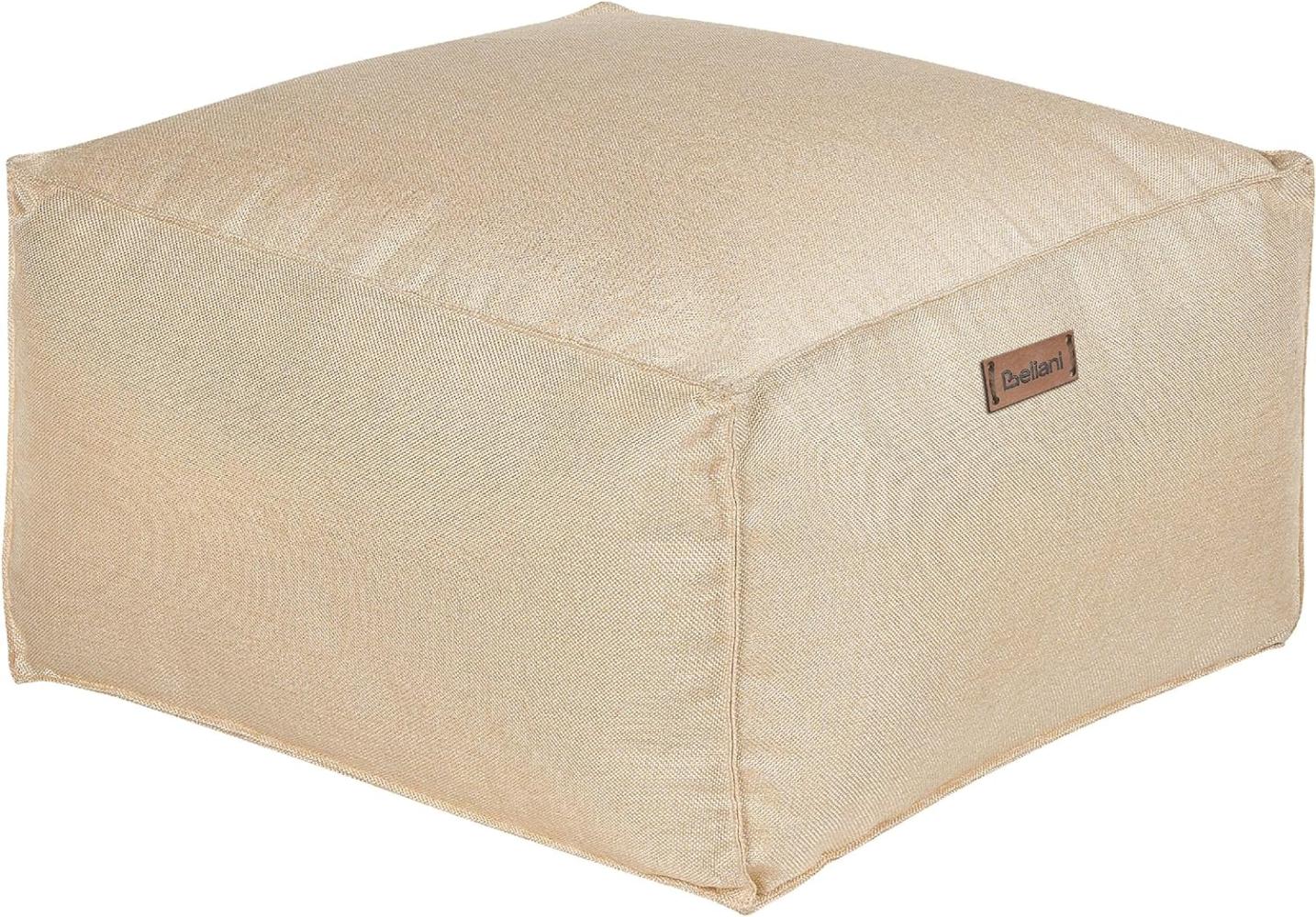 Pouf Leinenoptik beige 50 x 30 cm MUKKI Bild 1