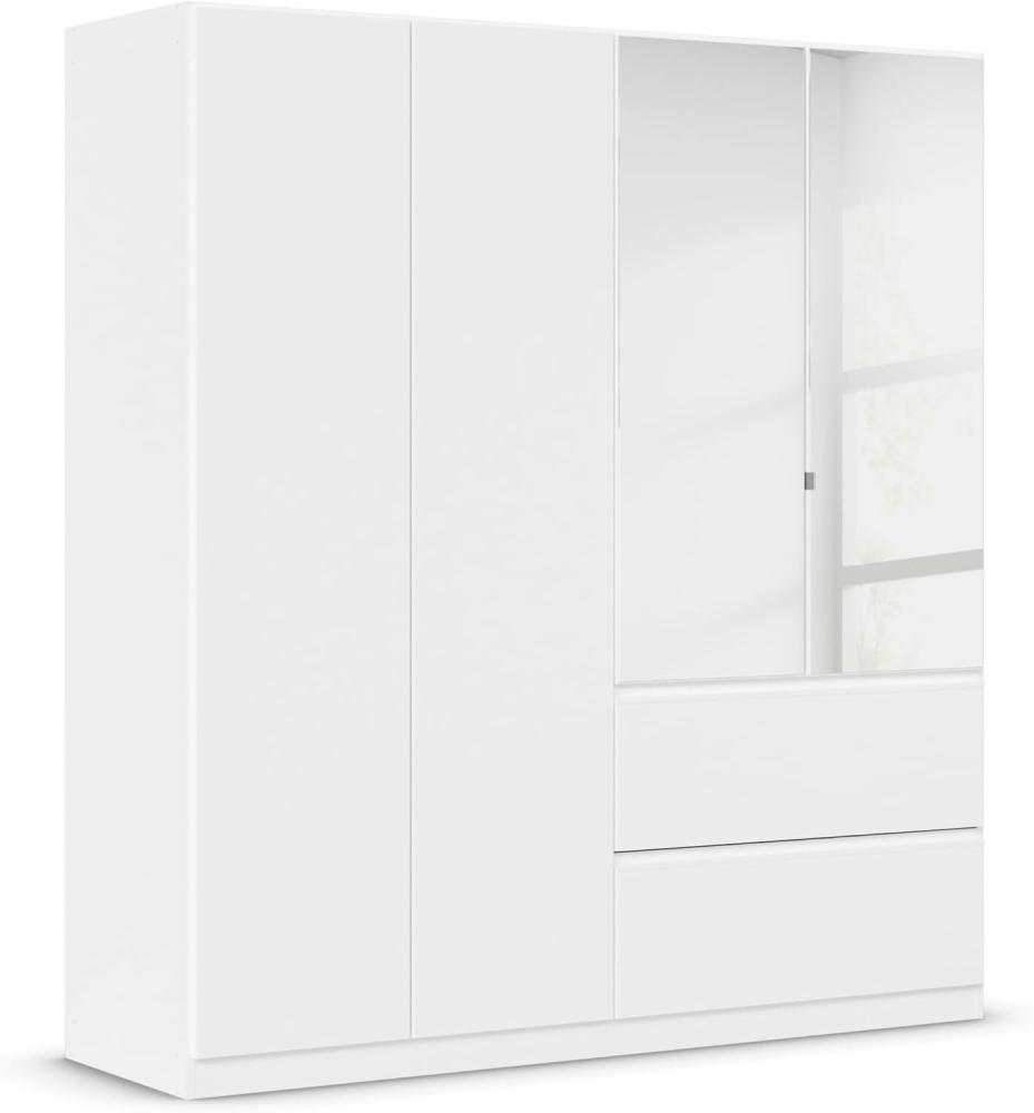 rauch Kleiderschrank, Drehtürenschrank COSTA, 4-türig, 2 Spiegeltüren, 2 Schubkästen, push-to-open, Alpinweiß, 181 x 197 x 54 cm Bild 1