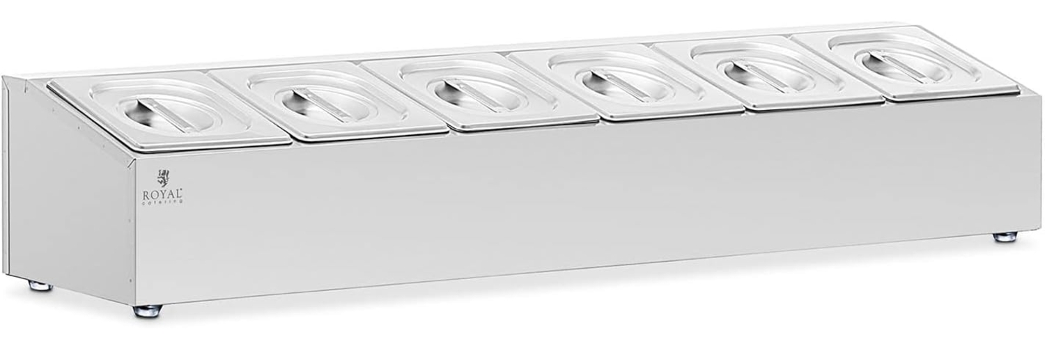 Royal Catering Aufbewahrungssystem GN Aufsatzbord GN-Behälter-Ständer GN-Ständer 6 GN 1/6 Edelstahl 9,6 l Bild 1