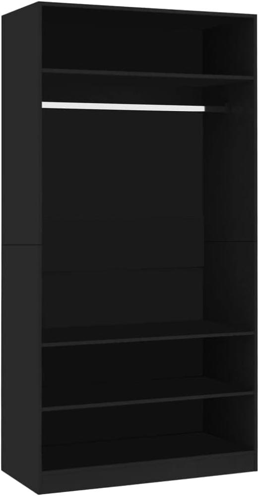 vidaXL '800226' Kleiderschrank Spanplatte, Schwarz 100 × 50 × 200 cm Bild 1