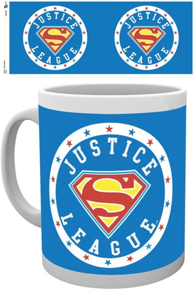 empireposter Justice League Superman Größe (cm), ca. Ø8,5 H9,5 Lizenz Tasse, NEU Beschreibung: Keramik Tasse, weiß, bedruckt, Fassungsvermögen 320 ml, offiziell lizenziert, spülmaschinen und mikrowellenfest Bild 1