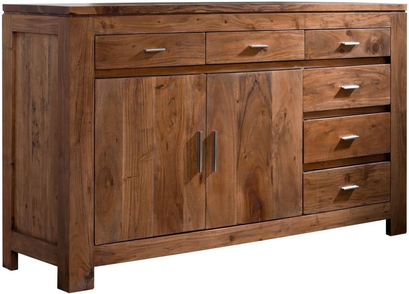 Massivmoebel24 Sideboard (Sideboard Akazie 150 x 45 x 90 golden honey lackiert SHAMAN #40) Bild 1