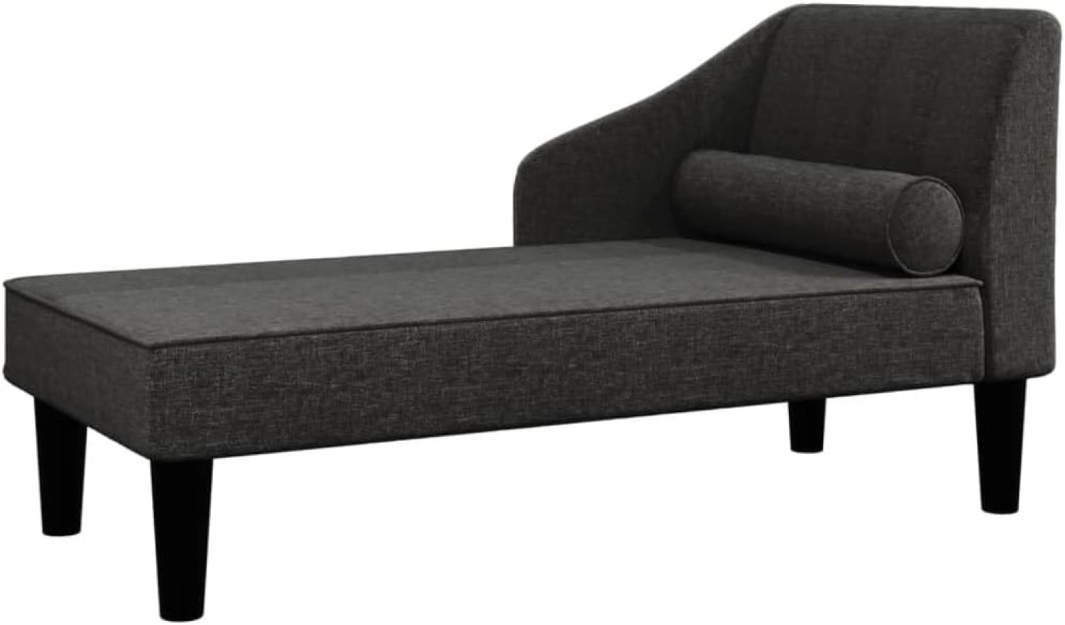 Schlafsofa 2-Sitzer Schwarz Stoff Bild 1