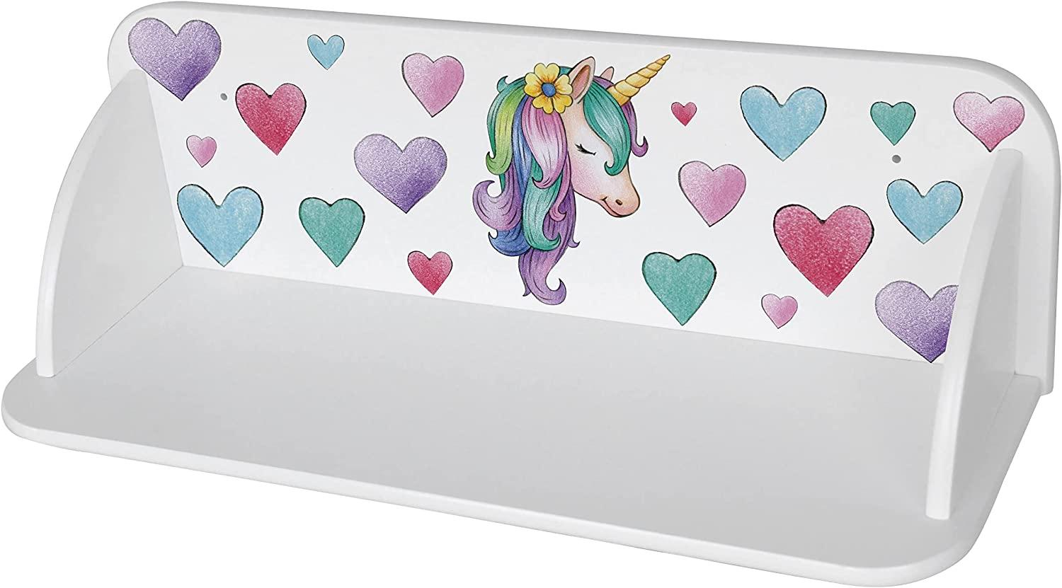 Weißes Regalbrett auf der Wand - Einhorn II - Wandboard aus Holz Weißes Regalbrett auf der Wand - Einhorn II - Wandboard aus Holz Weißes Regalbrett auf der Wand - Einhorn II - Wandboard aus Holz Bild 1