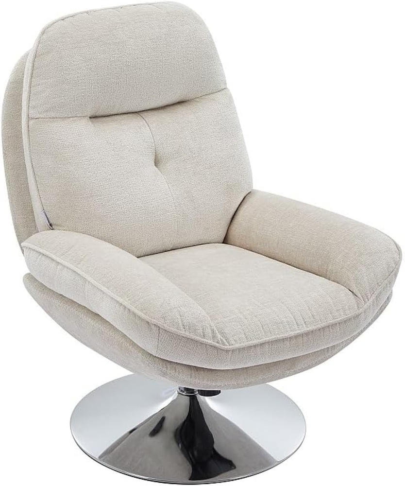 Vente-unique - Drehsessel - Strukturstoff - Beige - ILMACA Bild 1