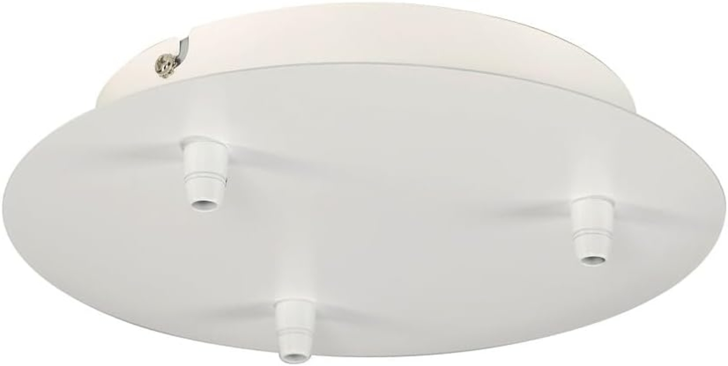 SLV No. 132611 Deckenrosette 3 Ausgänge rund weiss inkl. Zugentlastungen Bild 1