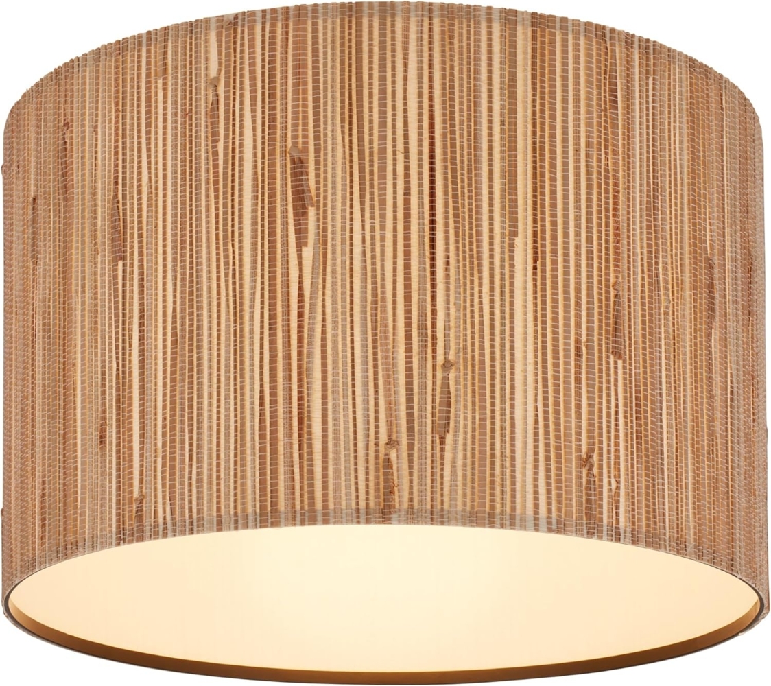 Briloner Leuchten Deckenleuchte LED Deckenlampe E27 Boho Natur Beige Wohnzimmer, ohne Leuchtmittel, Abhängig vom Leuchtmittel - Warmweiß/Neutralweiß/Kaltweiß, Deckenlampe 30x32cm Natur max. 10W Wohnzimmer Schlafzimmer Küche Flur Bild 1