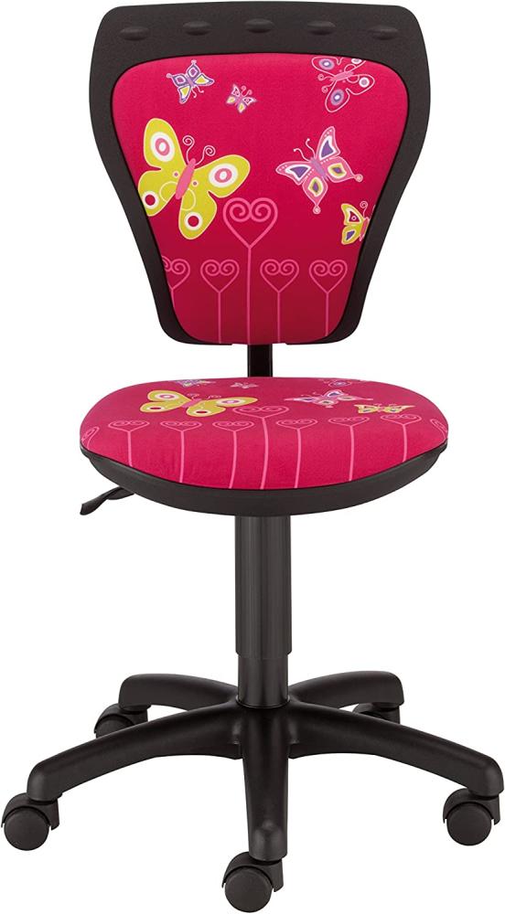 Nowy Styl WBM06-HT3B-AAF012-000000 MINISTYLE Kinder- und Jugenddrehstuhl, Stoff bunt, Schmetterlinge Bild 1