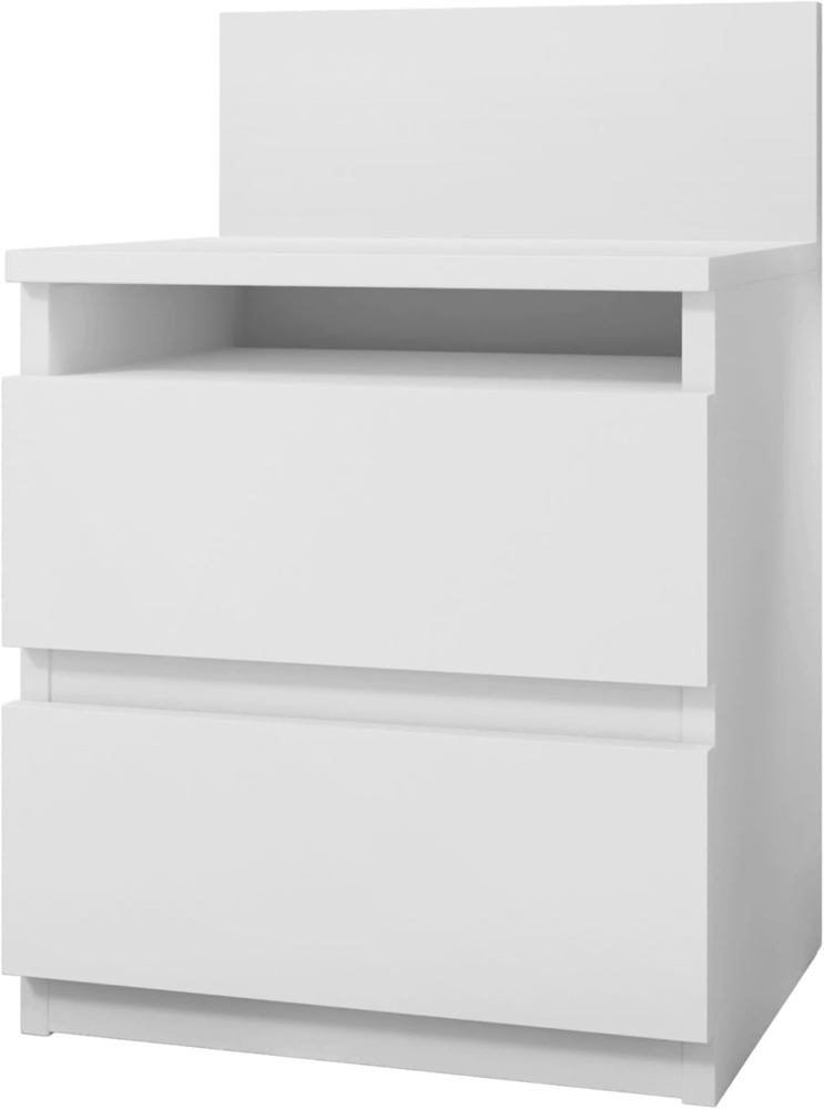 Mirjan24 Nachttisch Malwa M1, Weiß Bild 1