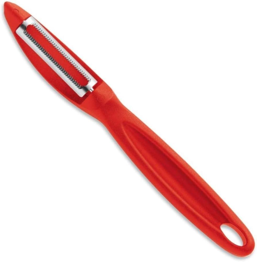 F. DICK Allzweckschäler 18 cm Gemüseschäler rot Klinge mit Zackenschliff Bild 1