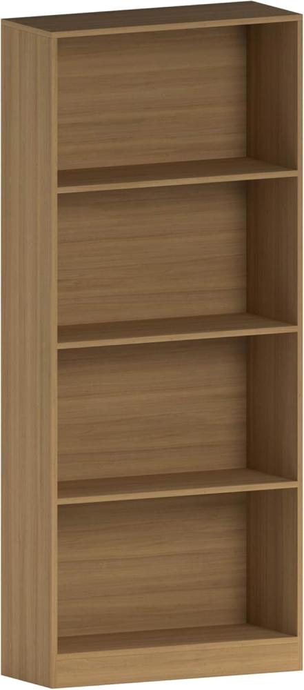 Vida Designs Cambridge Bücherregal mit 4 Ebenen, hoch, Eiche, Holz-Regaleinheit für Büro, Wohnzimmermöbel Bild 1