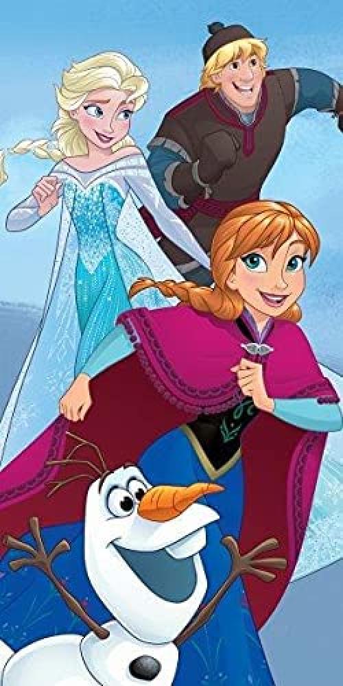 Disney Die Eiskönigin Strandtuch Anna, Elsa Olaf XL 70x140cm Blau Bild 1